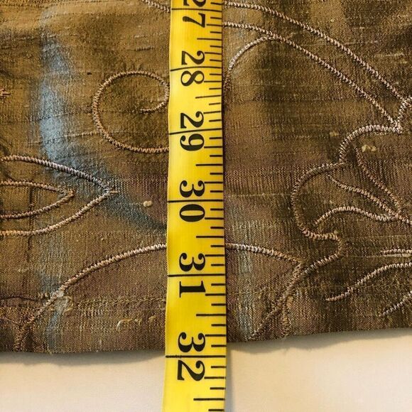 Vtg. Chico’s Gold Embroidered, Beaded Dupioni Silk Jkt/Topper Sz 12 Old Money - Picture 14 of 15